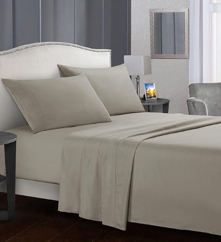 Modern Living 100% Pima Cotton 300TC Sheet Set King Taupe