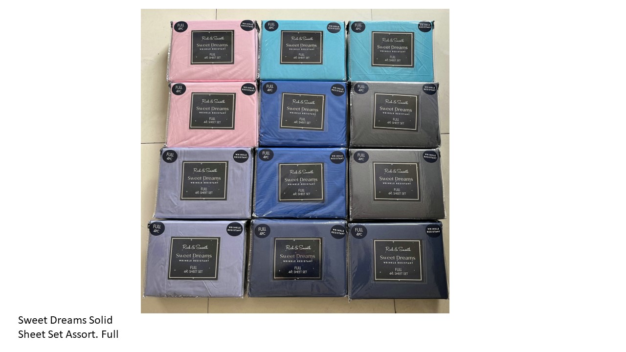 Sweet Dreams SOLID Sheet Sets Full Assorted