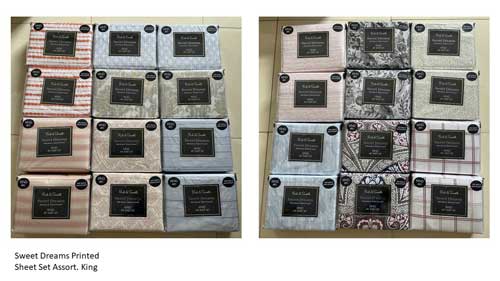 Sweet Dreams PRINTED Sheet Sets King Assorted