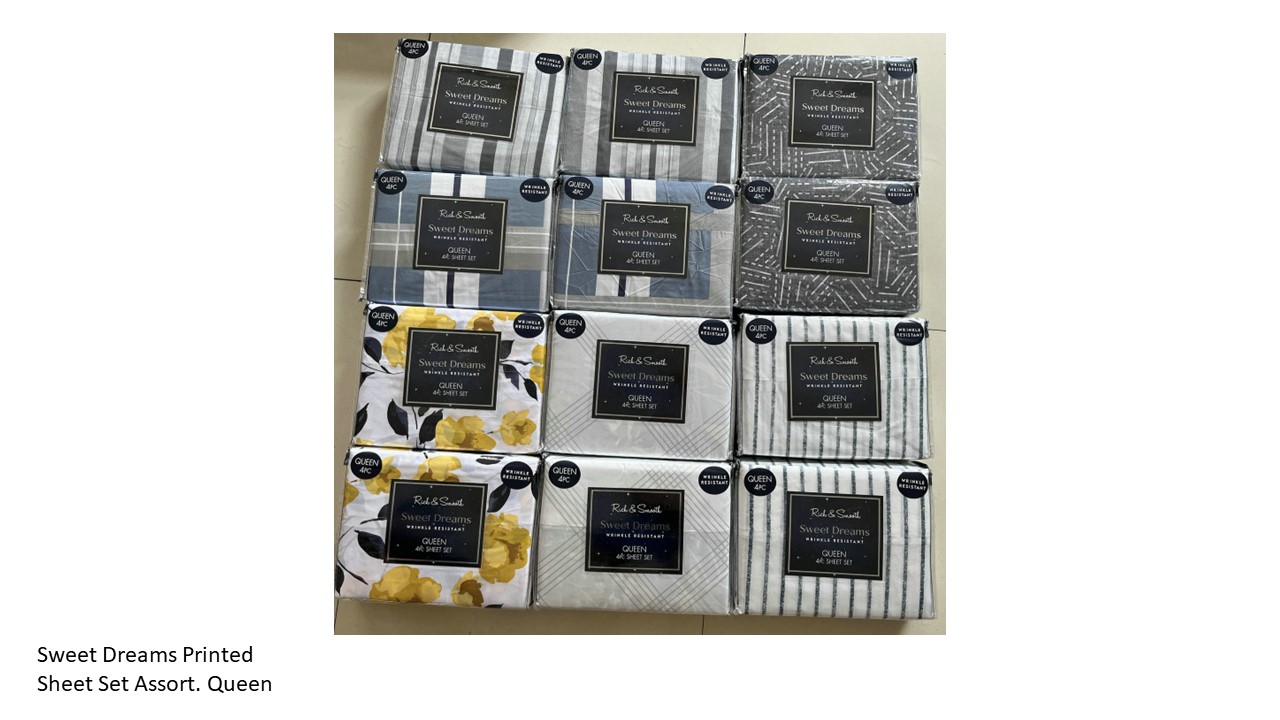 Sweet Dreams PRINTED Sheet Sets Queen Assorted