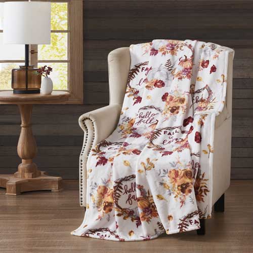 Harvest Love Printed Flannel Throw 50"x70"