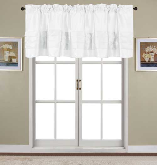 Nancy Pleated Valance White