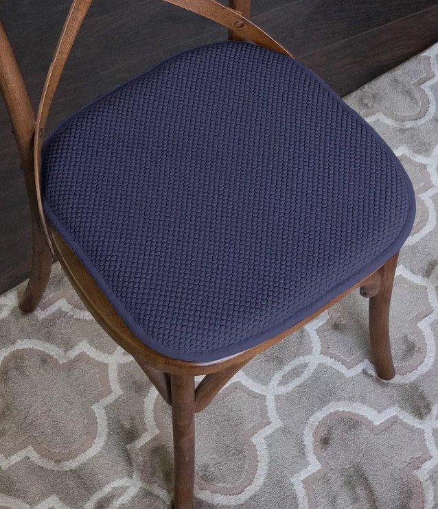 Sanford 2 Pk Chair Pads 16" X 16" Navy Blue