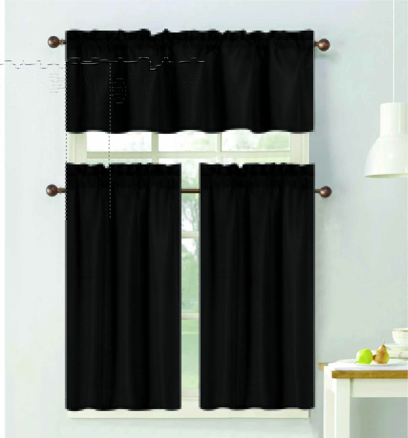 Gibson Kitchen Curtain Black