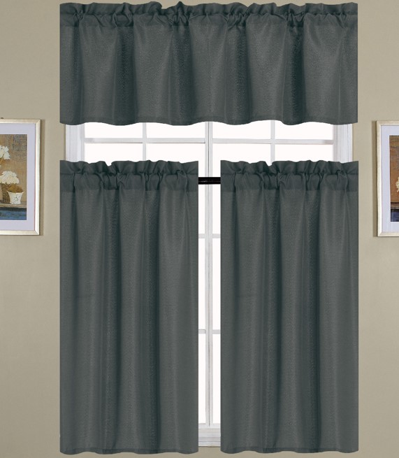 Gibson Kitchen Curtain Charcoal