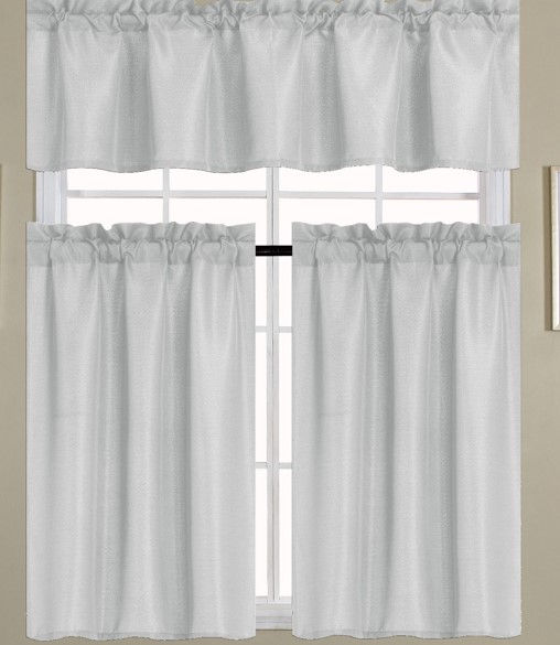 Gibson Kitchen Curtain Silver