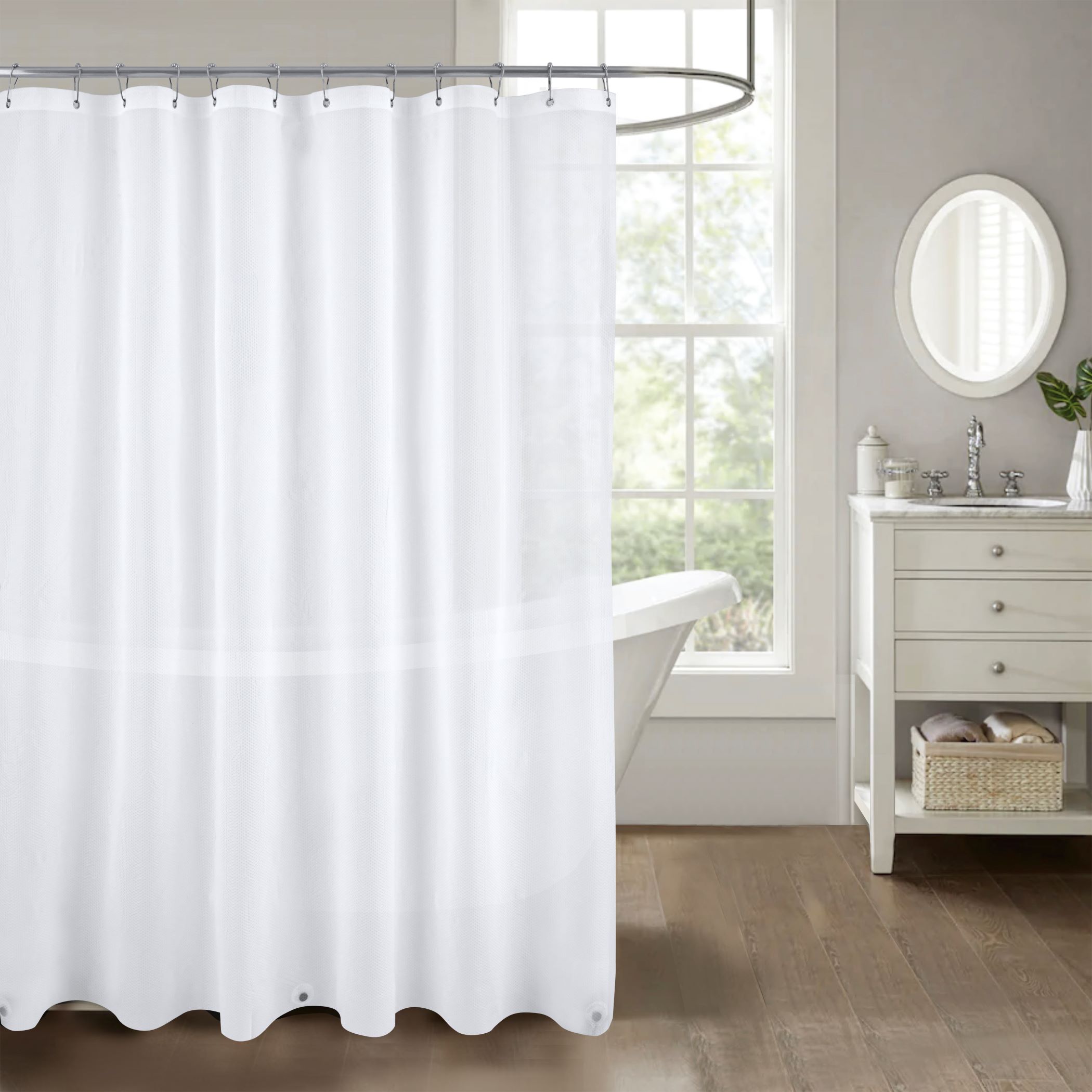Ethan Home Dots Embossed Peva Liner White