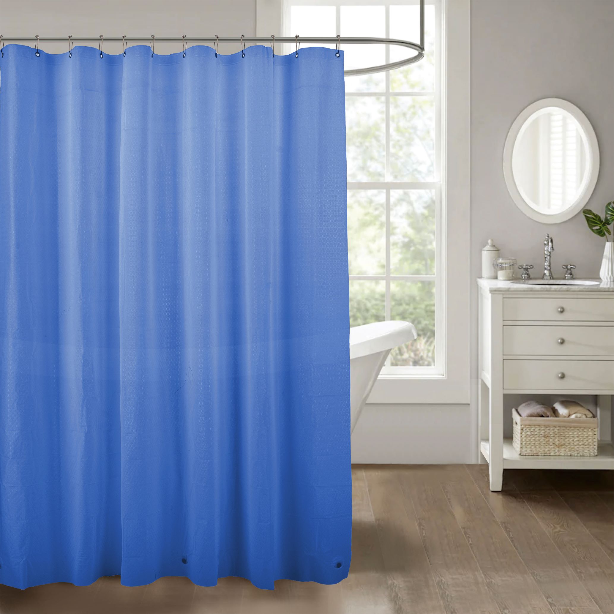 Olivia Grey Honeycomb Embossed 4 Gauge Peva Liner Blue