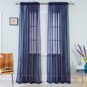 Astro Textured Rod Pocket Panel 90" Classic Blue