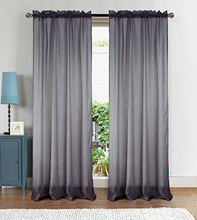 Astro Textured Rod Pocket Panel 90" Charcoal