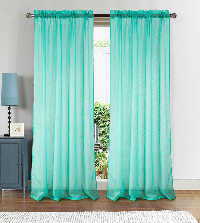 Astro Textured Rod Pocket Panel 90" Teal