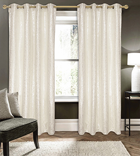 Aspen Metallic Blackout Grommet Panel 90" Beige
