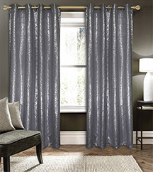Aspen Metallic Blackout Grommet Panel 90" Charcoal