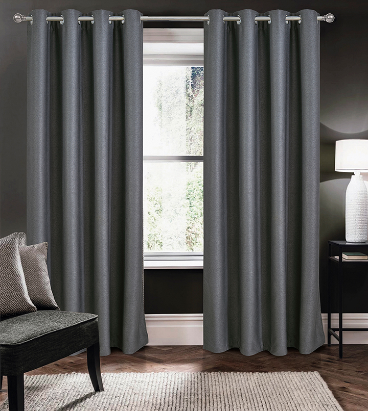 Apollo 100% Blackout Grommet Panel 90" Charcoal