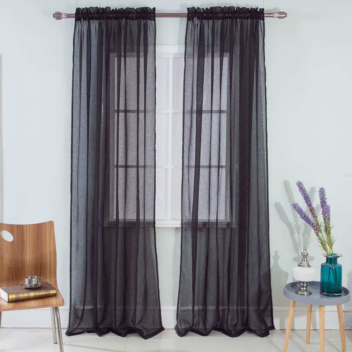 Astro Textured Rod Pocket Panel 95" Black