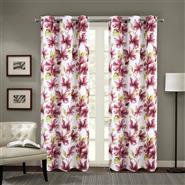 April Printed Blackout Grommet Panel 84" Burgundy