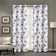 April Printed Blackout Grommet Panel 84" Silver