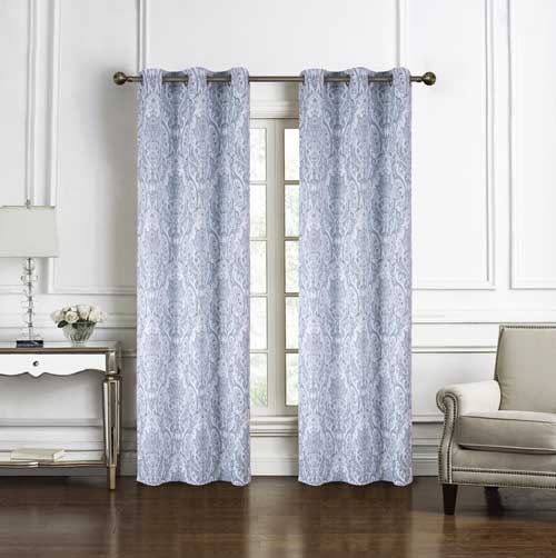 Bridgeport Jacquard Grommet Panel 90" Blue