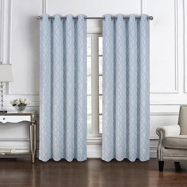 Brookfield Jacquard Grommet Panel 84" Dark Blue