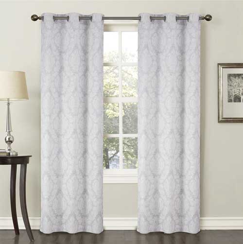 Brookfield Jacquard Grommet Panel 84" Silver
