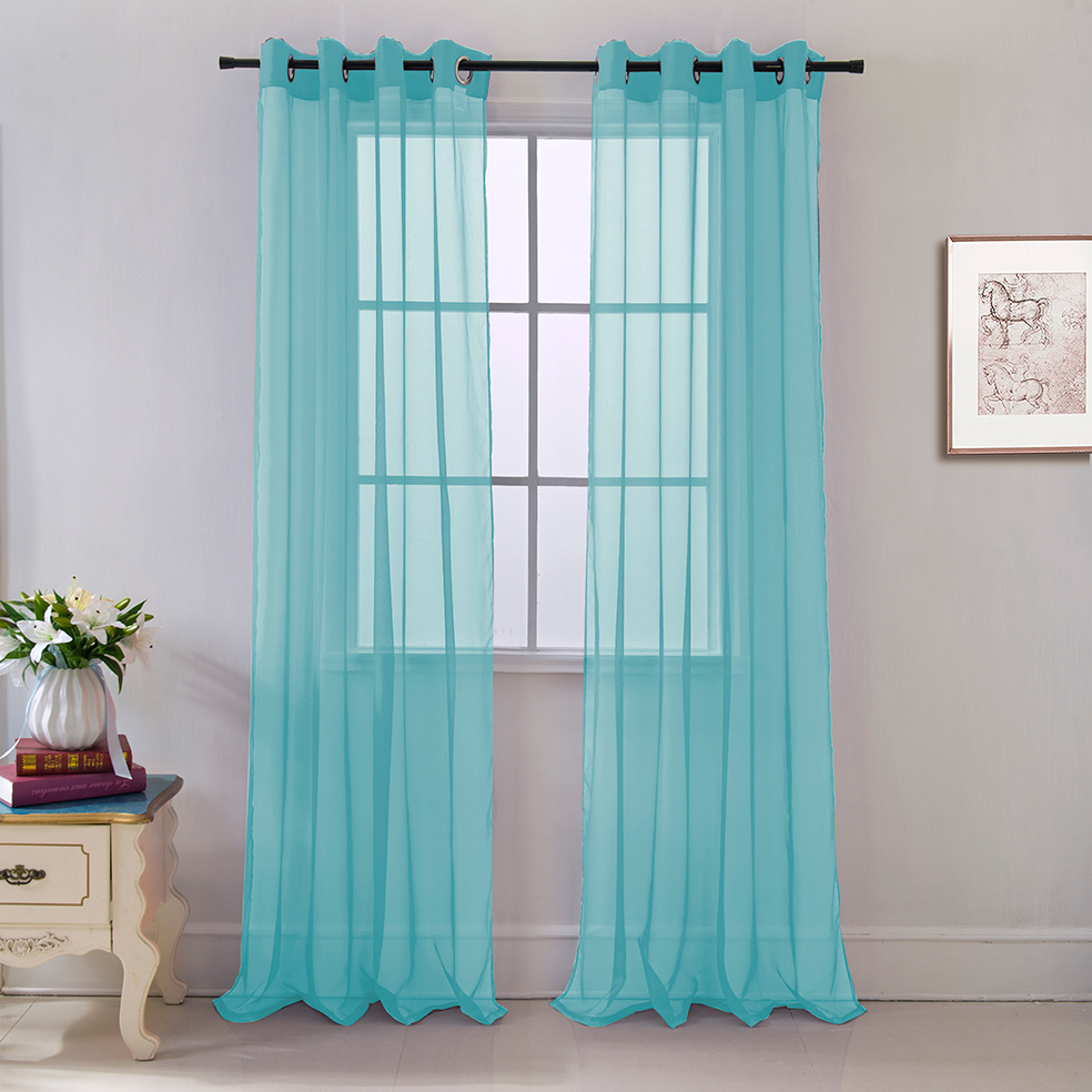 Cara Grommet Panel 84" Aqua