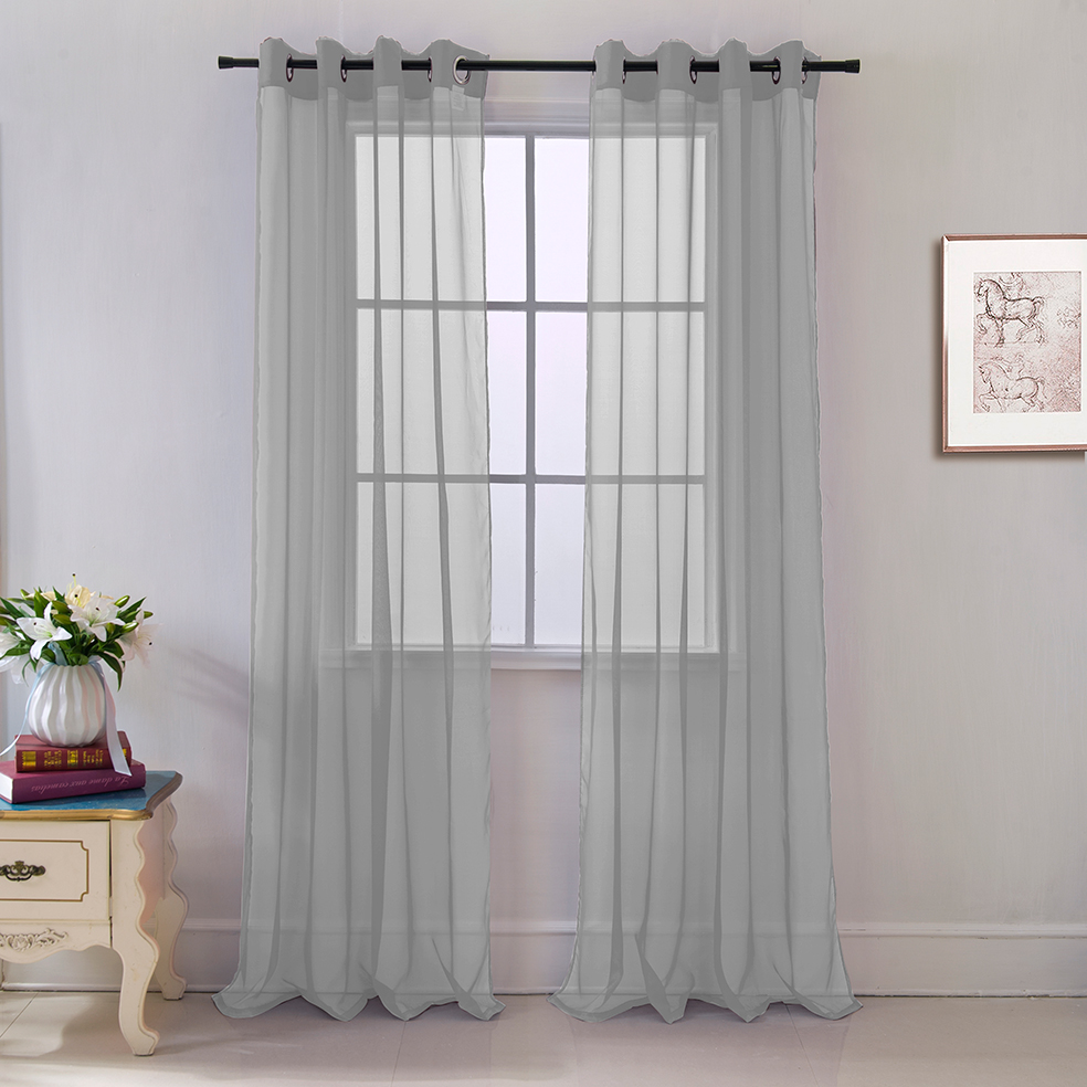 Cara Grommet Panel 84" Grey