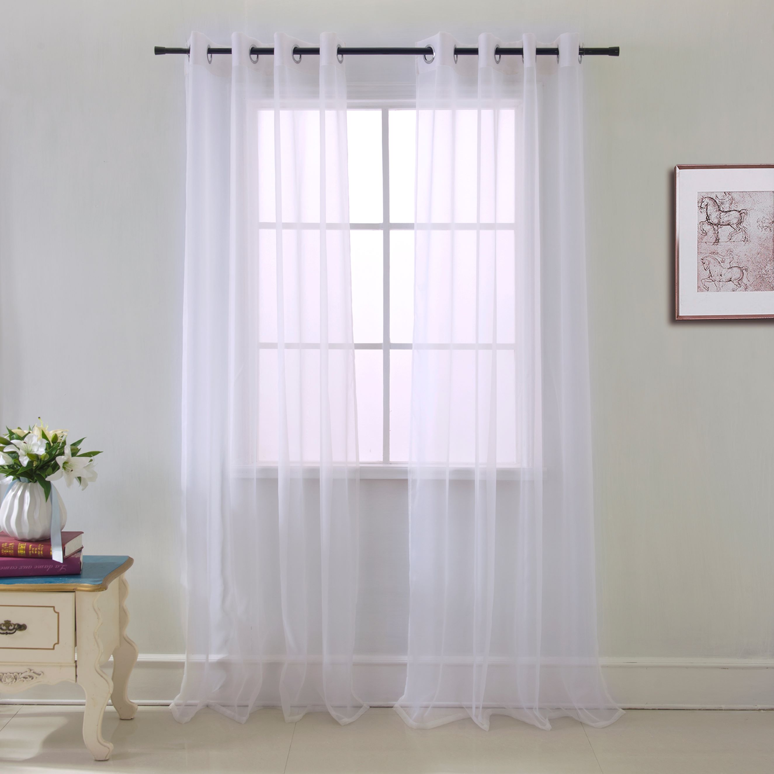 Cara Grommet Panel 84" White