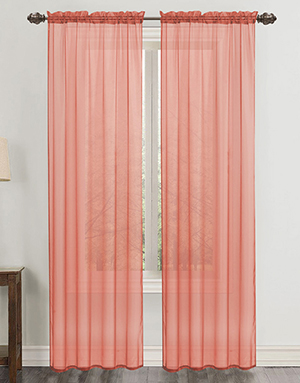 Celine Sheer Panel 90" Coral