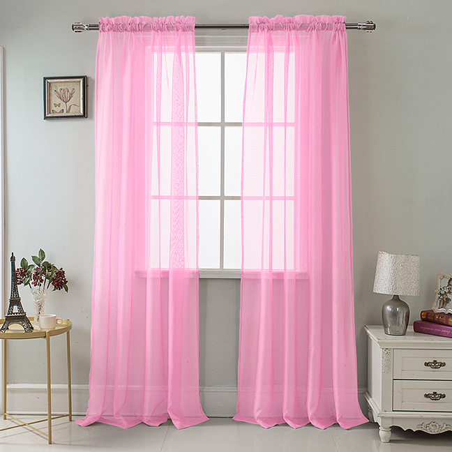 Celine Sheer Panel 90" Pink