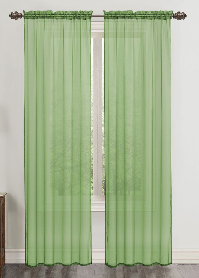 Celine Sheer Panel 90" Sage