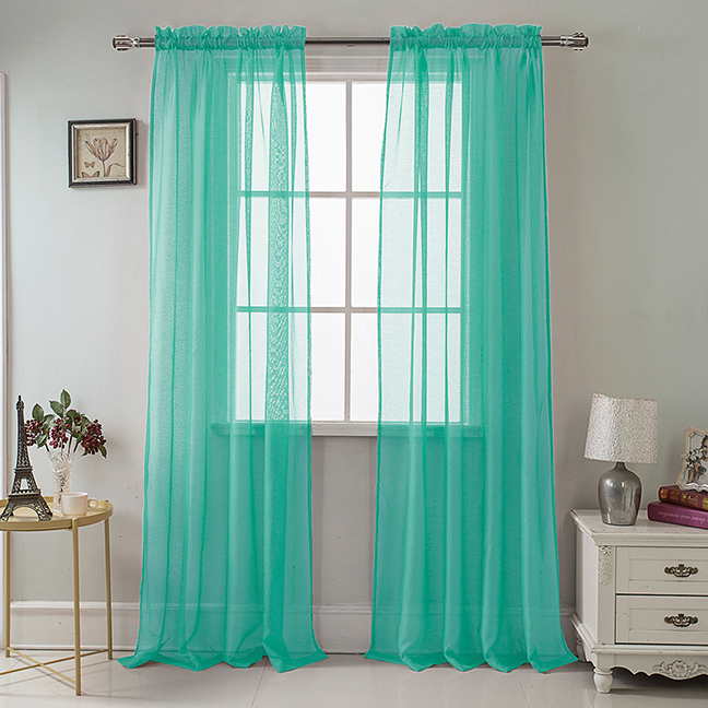 Celine Sheer Panel 90" Teal