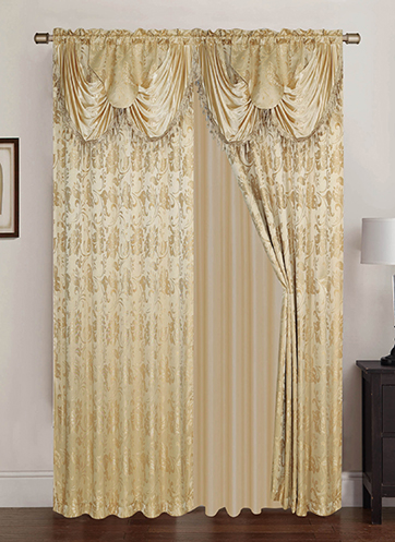 Clayton 2pk Double Panel 84" Gold