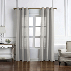 Cole Textured Grommet Panel 84" Silver