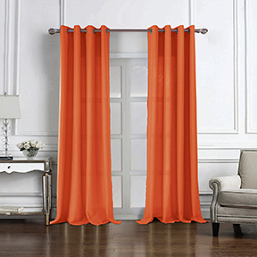 Cole Textured Grommet Panel 90" Orange