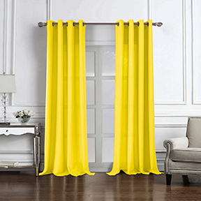 Cole Textured Grommet Panel 90" Yellow