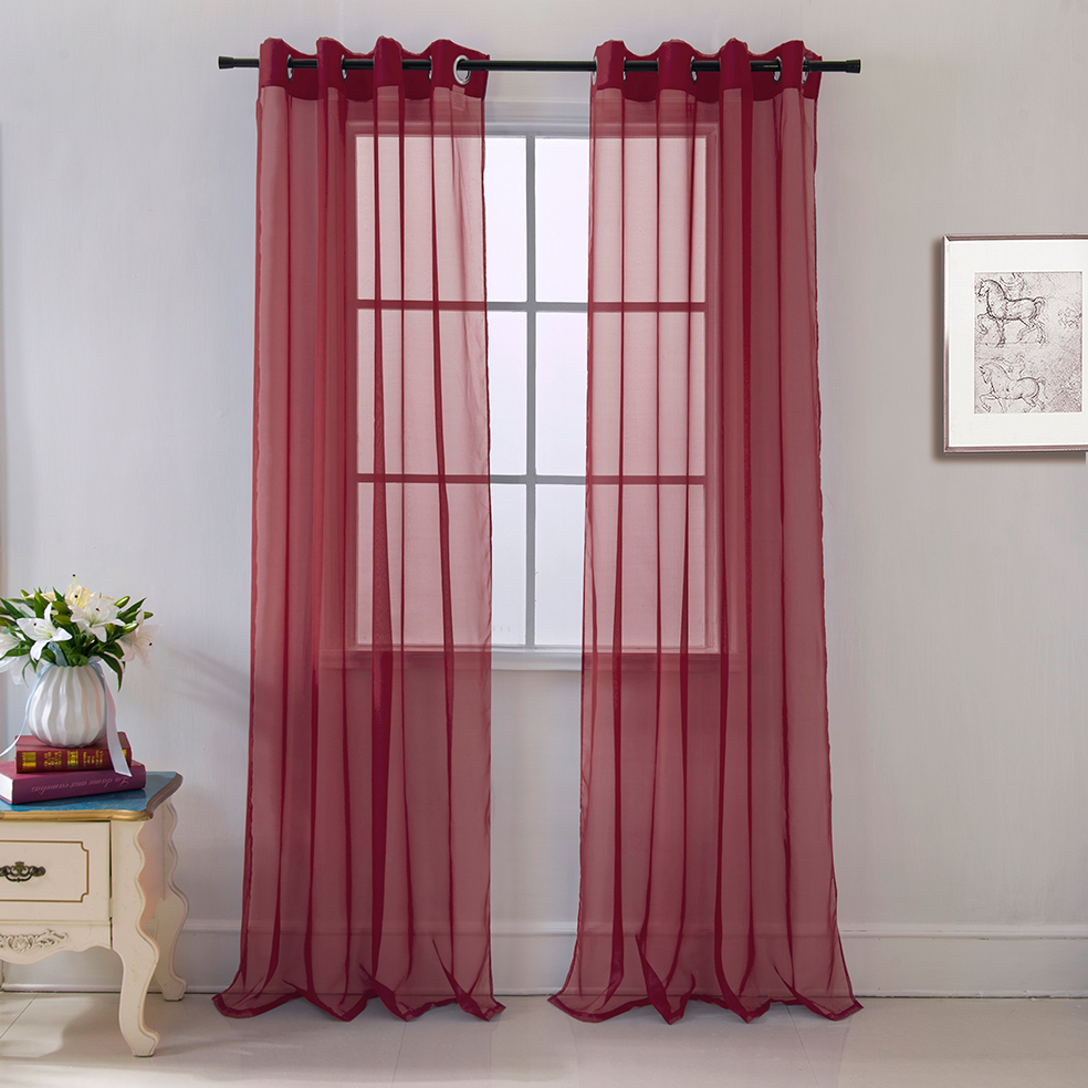 Cara Grommet Panel 90" Burgundy