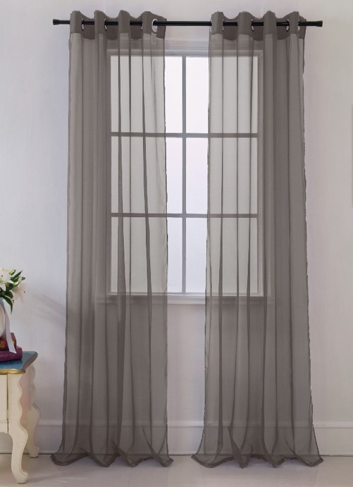 Cara Grommet Panel 90" Charcoal