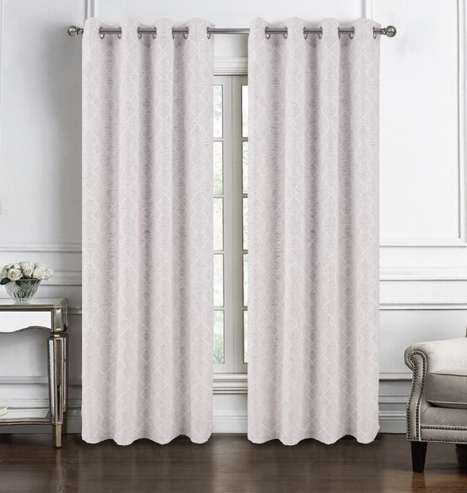 Connor Jacquard Grommet Panel 84" Beige