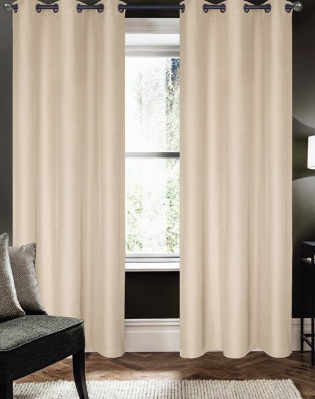 Cabana 100% Blackout Grommet Panel 90" Beige
