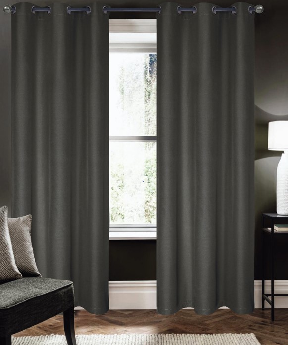 Cabana 100% Blackout Grommet Panel 90" Charcoal