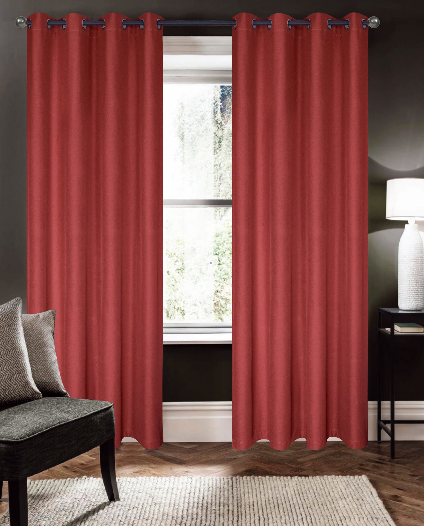 Cabana 2 Pack Grommet Panel 84" Burgundy