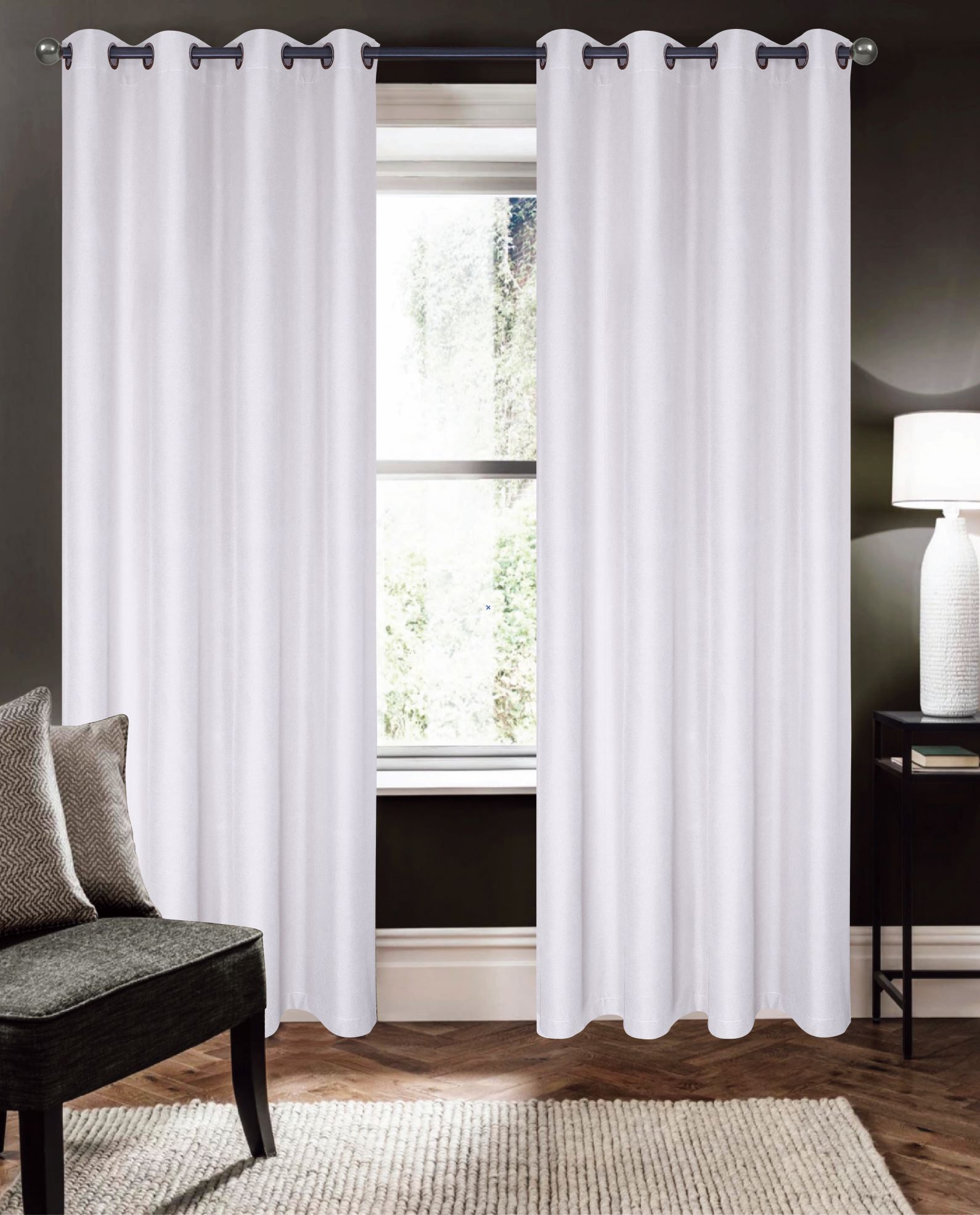 Cabana 2 Pack Grommet Panel 84" White