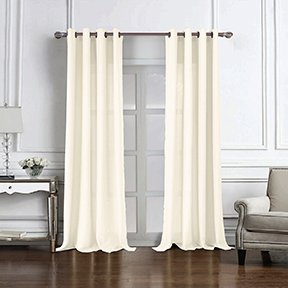 Cole Textured Grommet Panel 95" Ivory