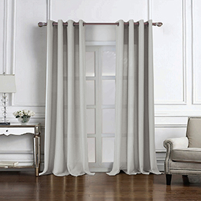 Cole Textured Grommet Panel 95" Silver