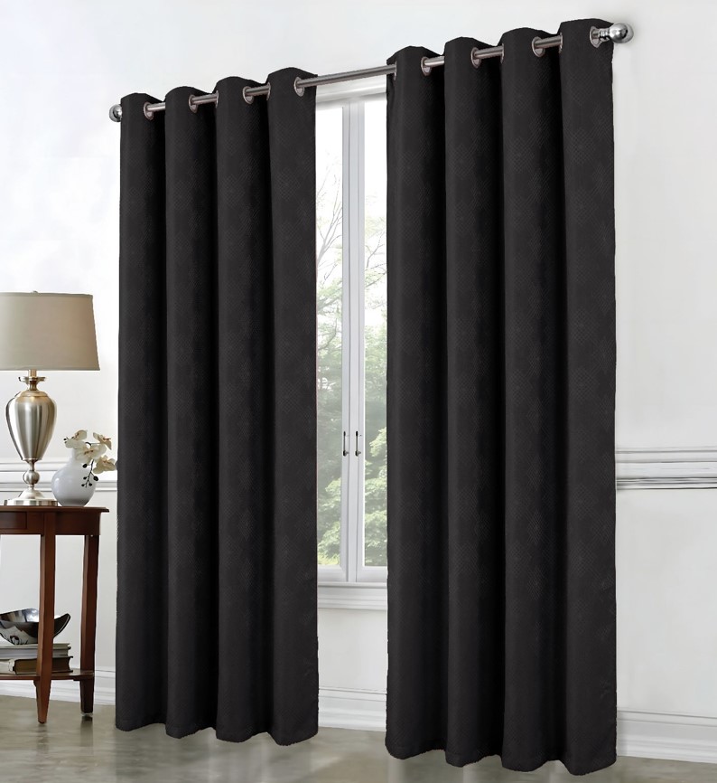 Celeste Shimmer Jacq Grom Panel 84" Black