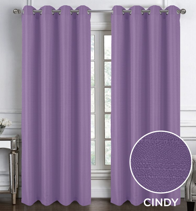 Cindy Textured Grommet Panel 95 Lilac