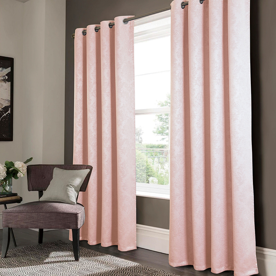 Dixon Embossed Blackout Grommet Panel 90" Blush