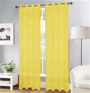 Erica Doily Stripe Grommet Panel 90" Yellow