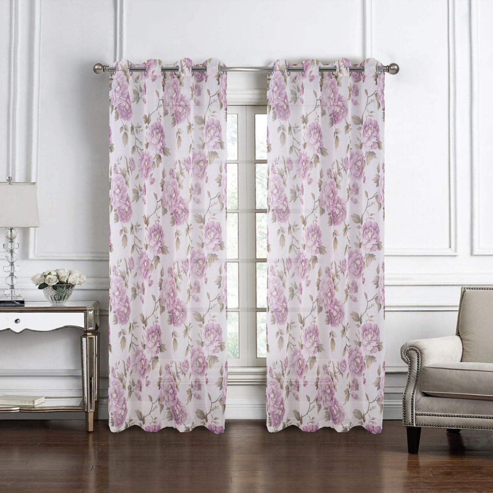 Ellie Printed Doily Grom Panel 95 Lilac