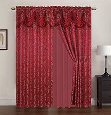 Franklin 2pk Double Panel 84" Burgundy